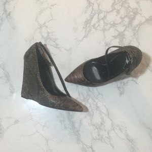 Giuseppe zanotti snakeskin wedges